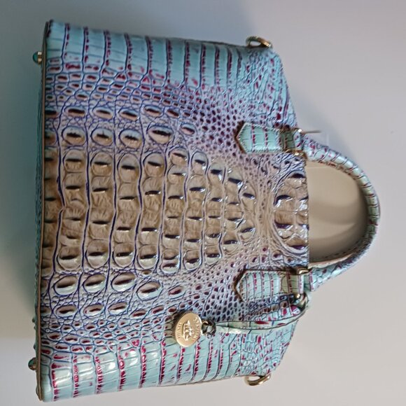 Brahmin Duxbury Satchel Seltzer Ombre Melbourne Bag Purse Handbag - Picture 3 of 13